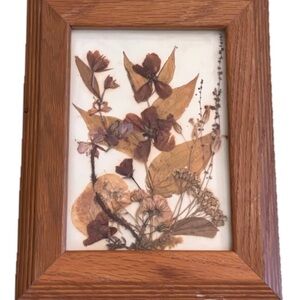 Pressed Dried Flower Framed Art Vintage Cottagecore Prairie Romantic Handmade